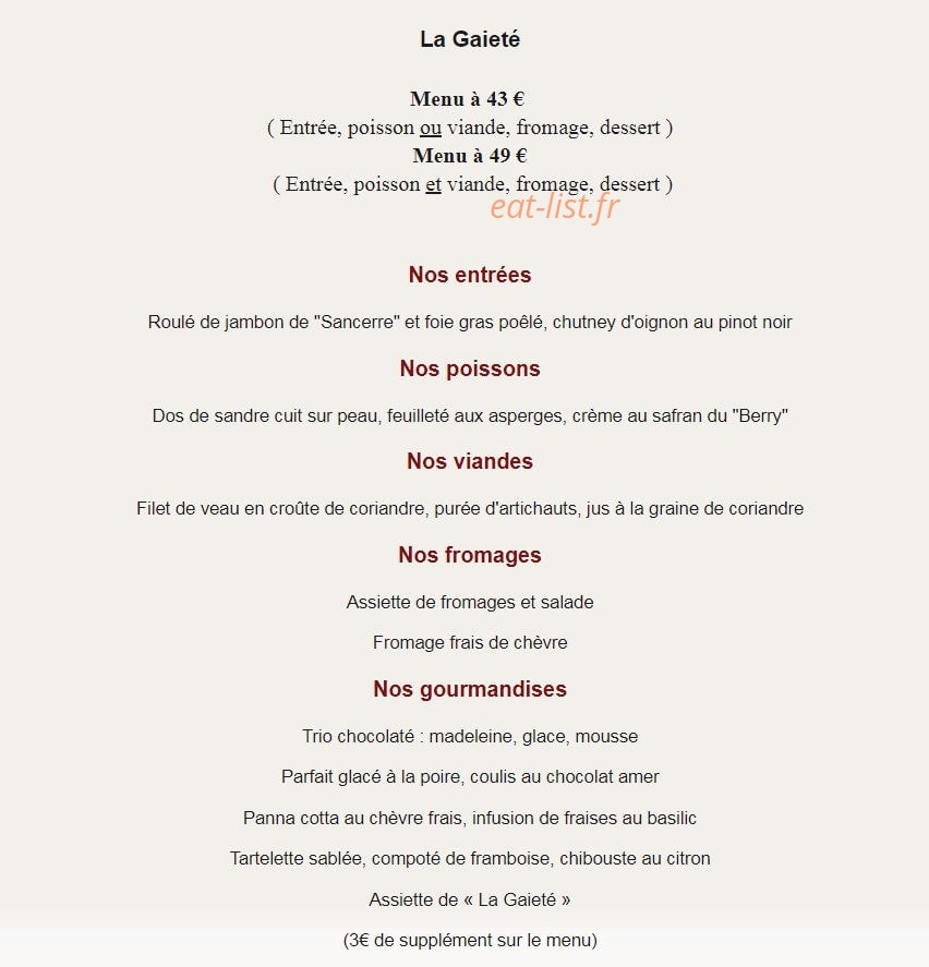 La Gaieté Léréenne — carte page 5