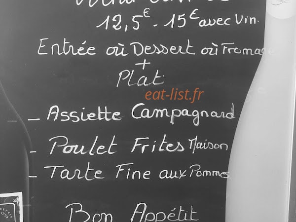 La p'tite guinguette — carte page 1