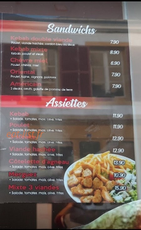 Snack Oriental — carte page 2