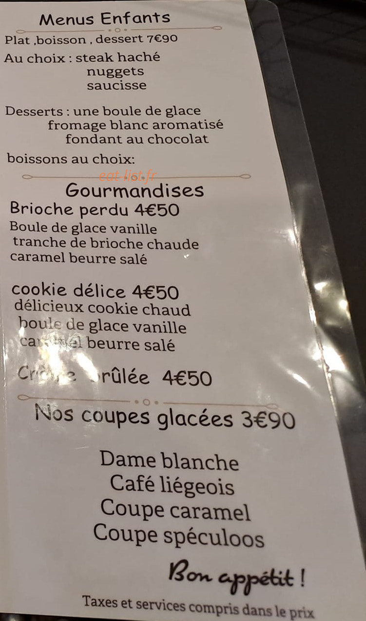 La Ch'tite Frite Culanaise — carte page 3