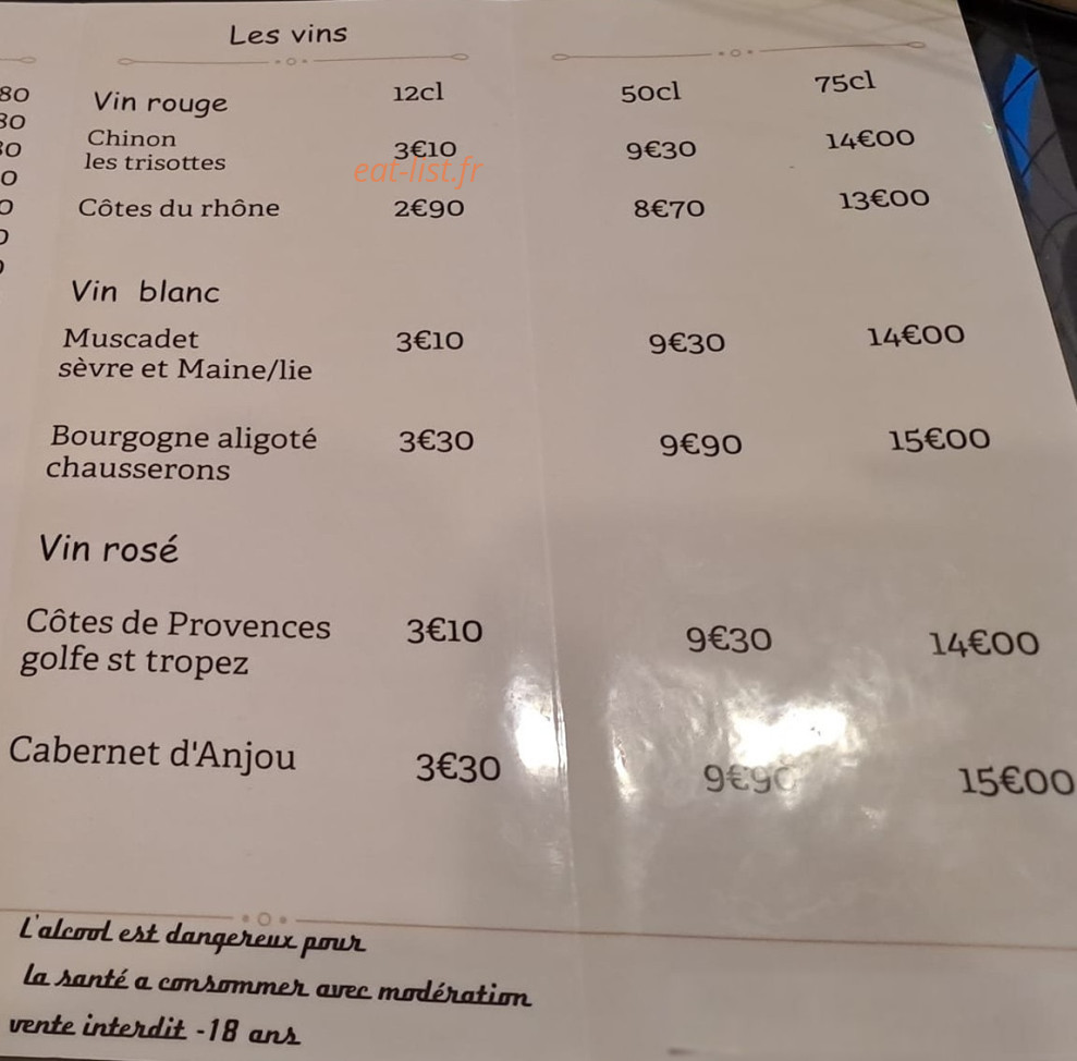 La Ch'tite Frite Culanaise — carte page 5