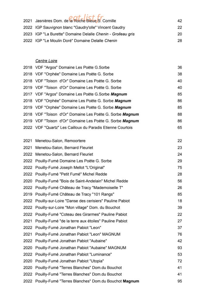 Au Bon Laboureur — carte page 4