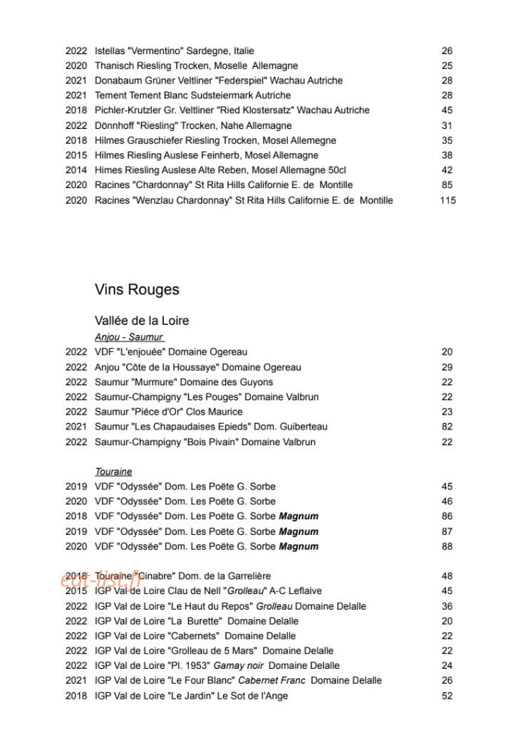 Au Bon Laboureur — carte page 13