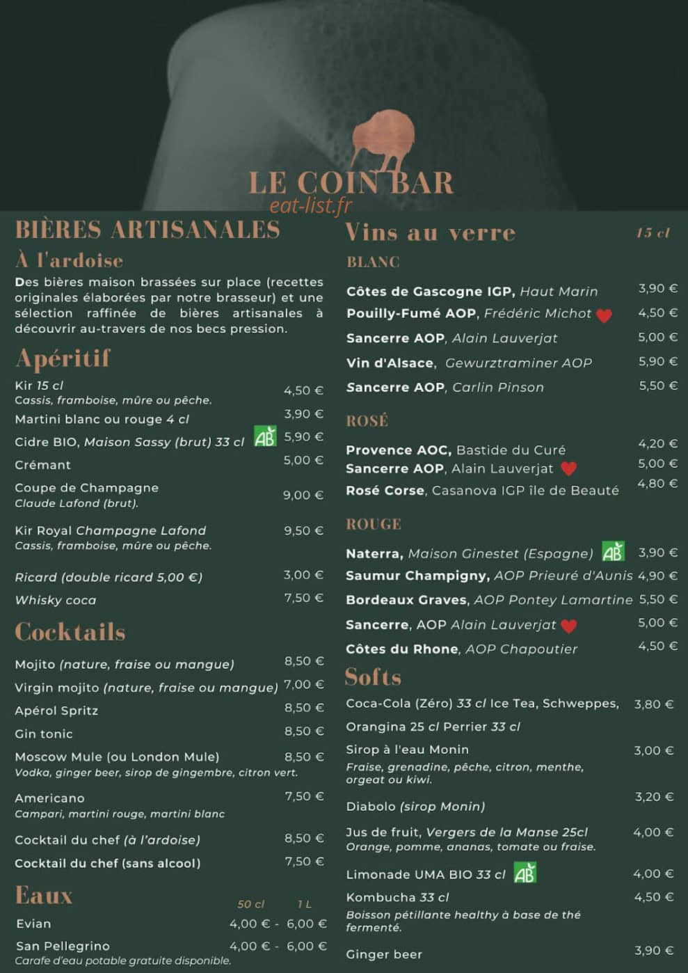 Well'in Green — carte page 1