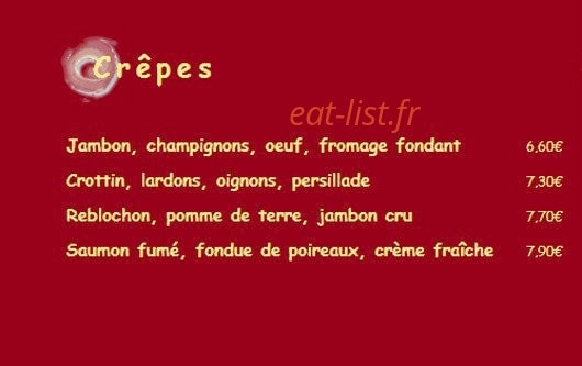 Auberge Ecurie — carte page 8