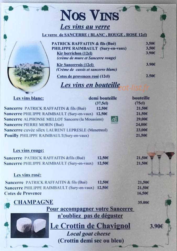 Café des arts — carte page 9