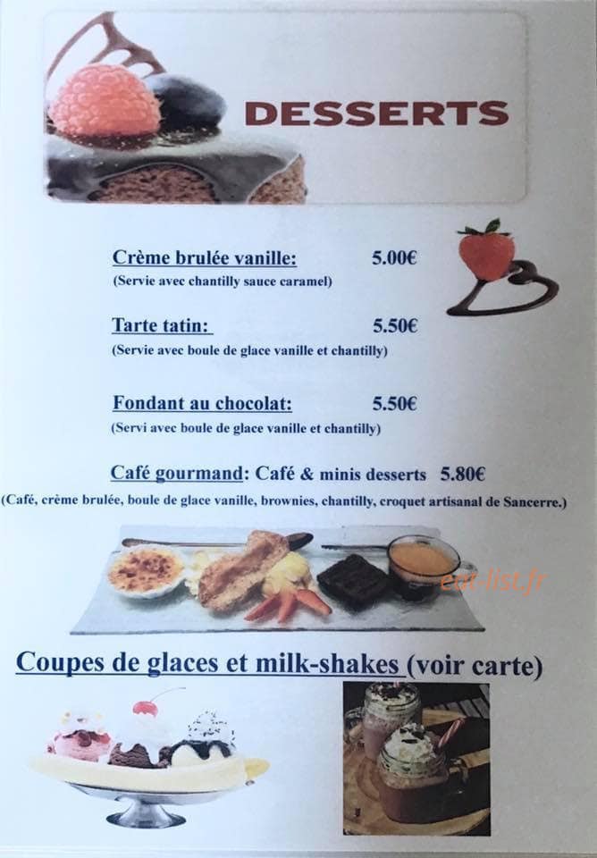 Café des arts — carte page 4