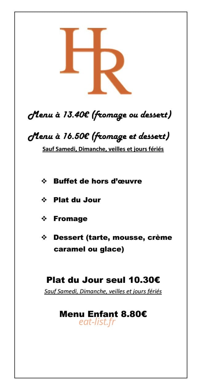 Hotel du rempart — carte page 1