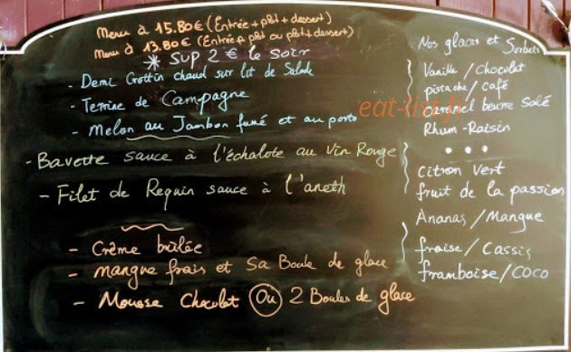 Le Bouchon — carte page 1