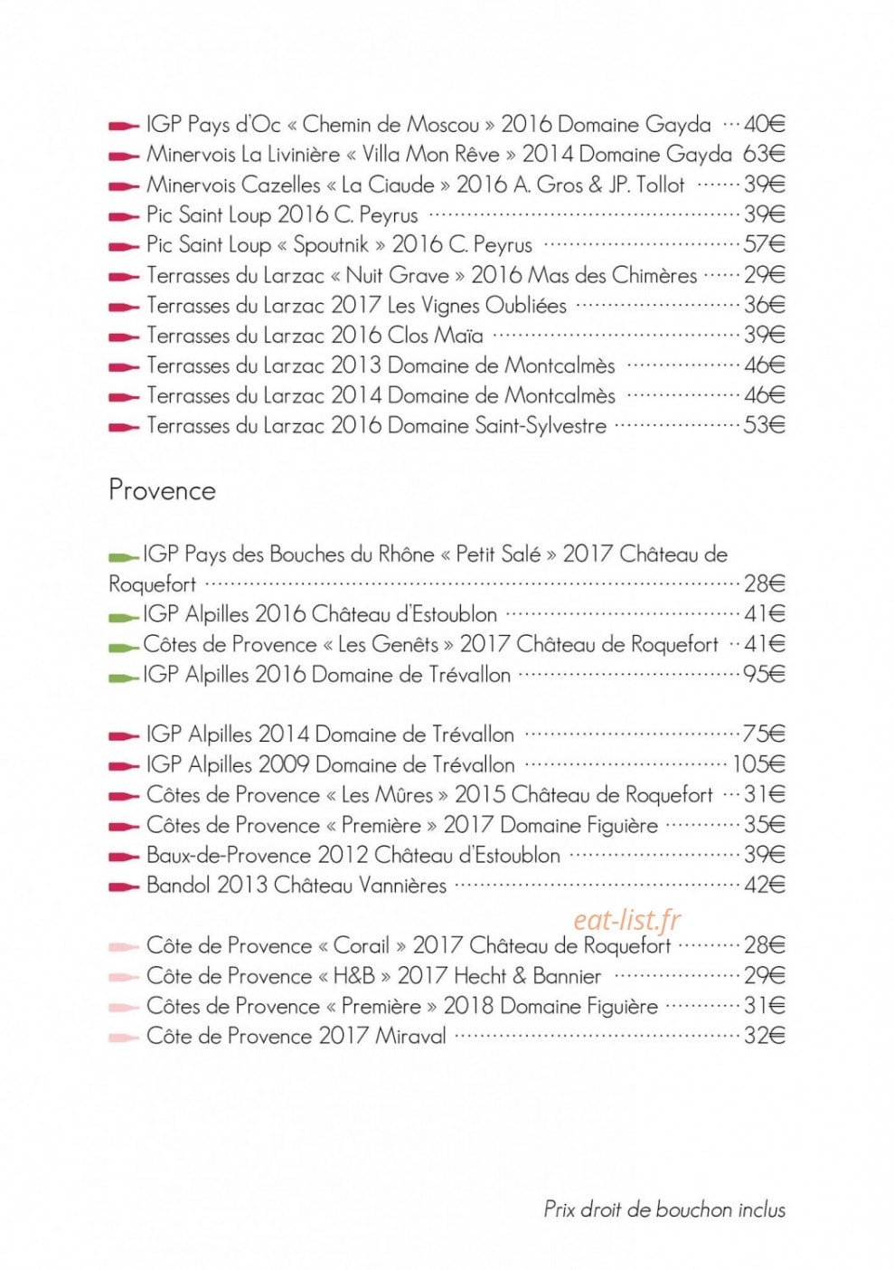Taste — carte page 8