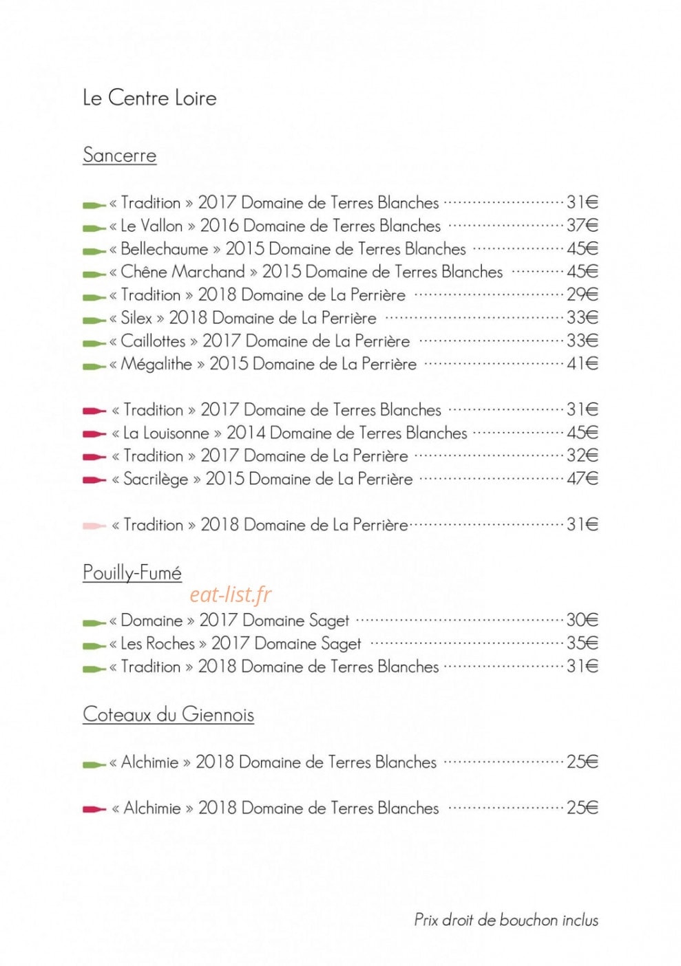 Taste — carte page 3