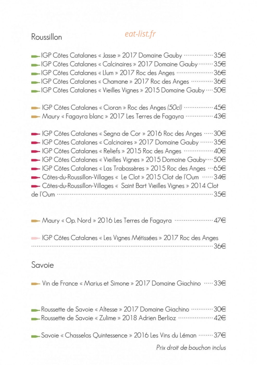 Taste — carte page 9
