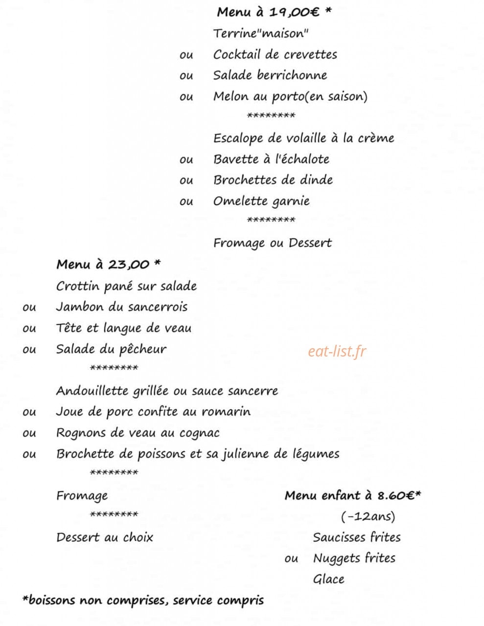 Le pousse caillou — carte page 1