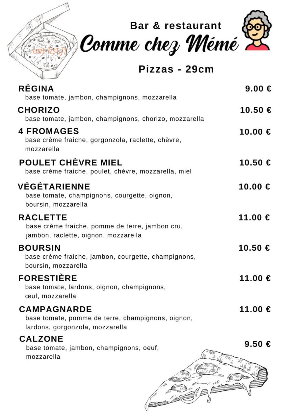 Comme chez mémé — carte page 1