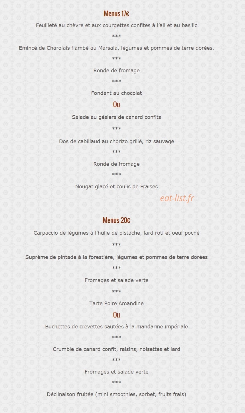 L'Eventail Gourmand — carte page 4