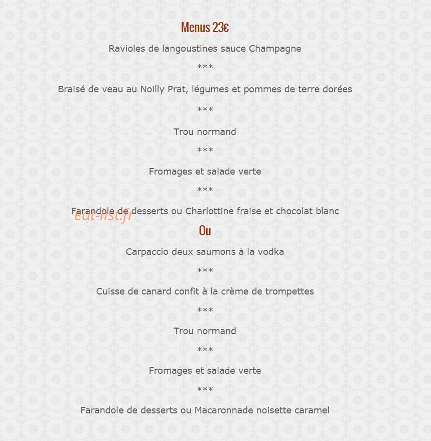 L'Eventail Gourmand — carte page 3