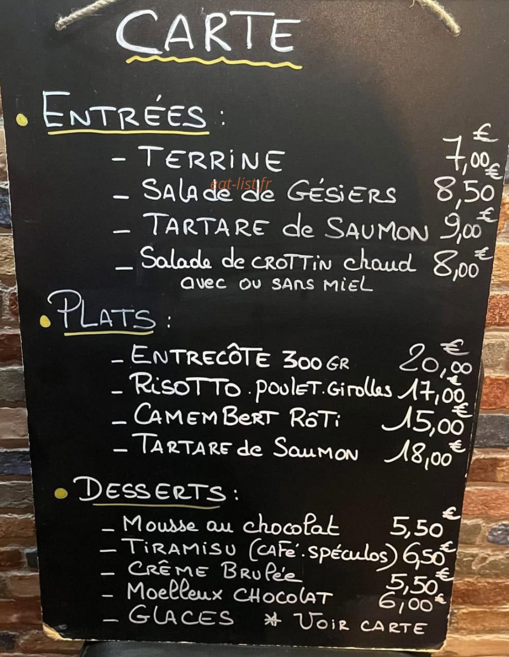 La Maison Brunch — carte page 2