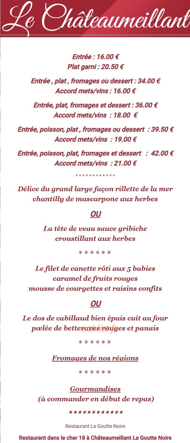 La Goutte Noire — carte page 3