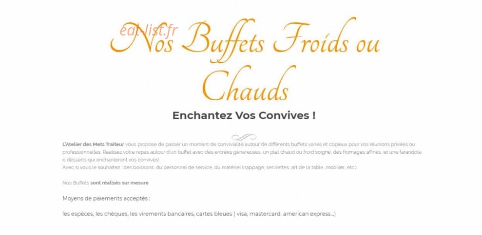 Atelier des Mets — carte page 3