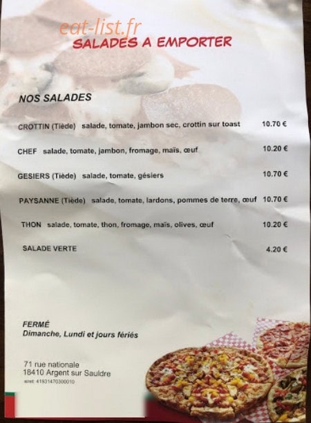 Restaurant du Moulin à Huile — carte page 1