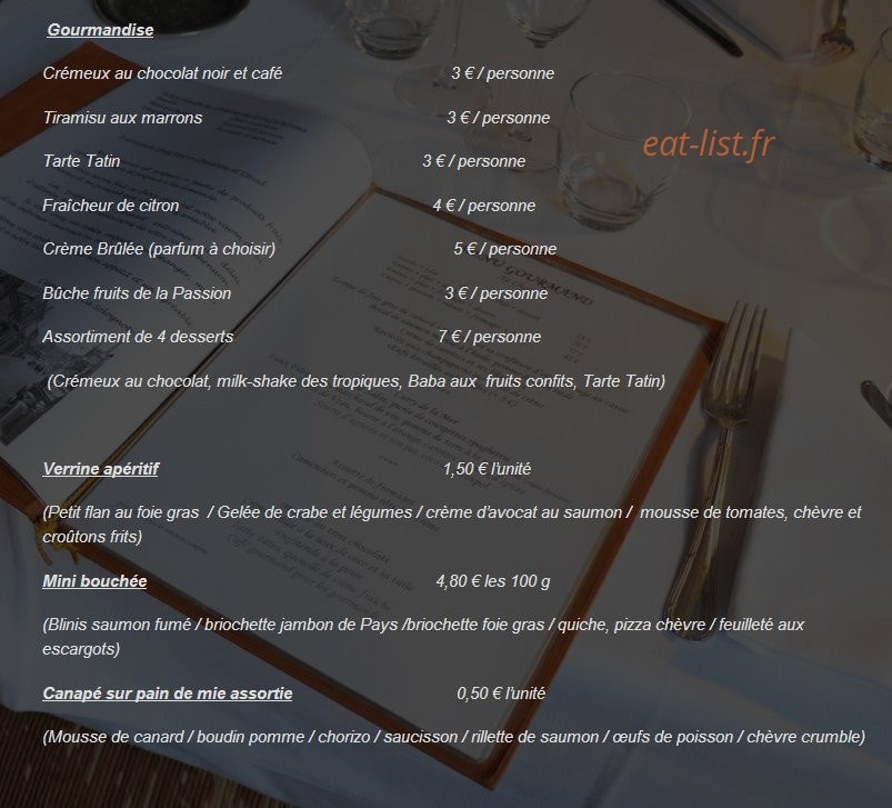 Bar Solognot — carte page 4