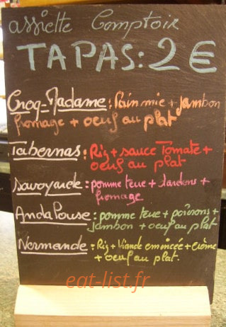 Au P'tit Bonheur — carte page 2