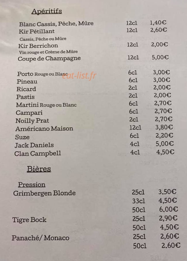 Le Bargamelle — carte page 6