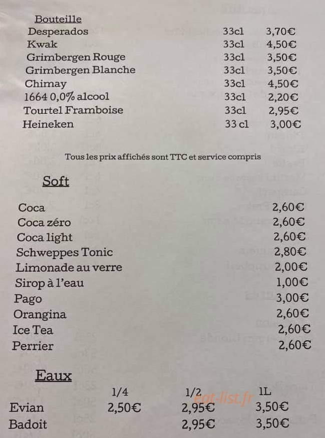 Le Bargamelle — carte page 8