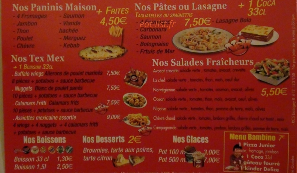 Pat a Pizza — carte page 7