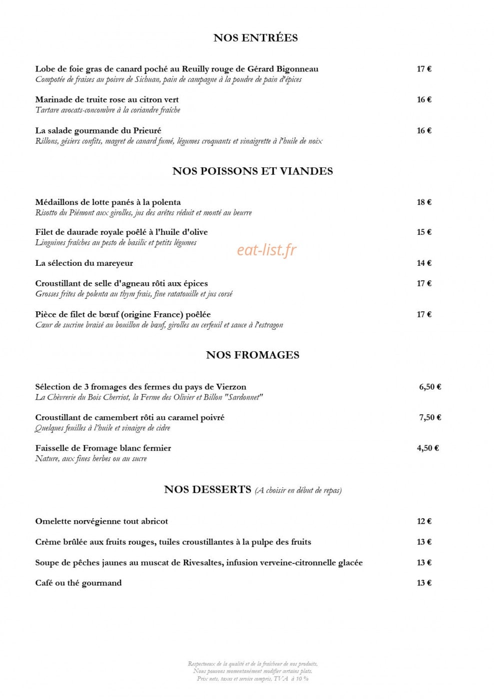 Le Prieuré — carte page 1