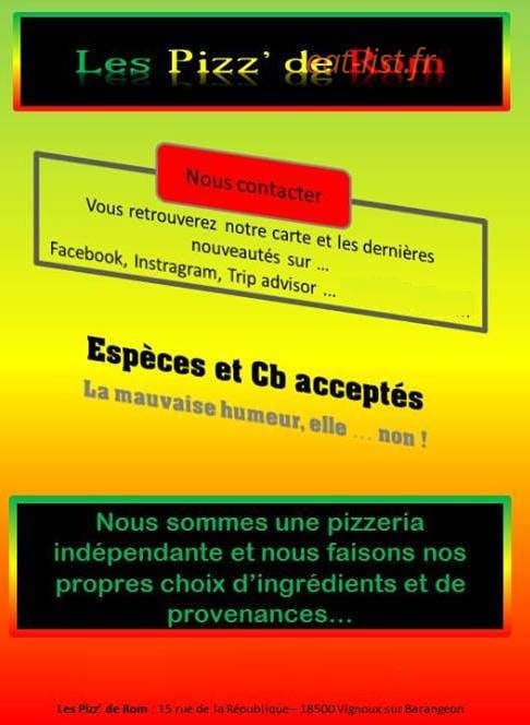 Les Pizz' de Rom — carte page 4