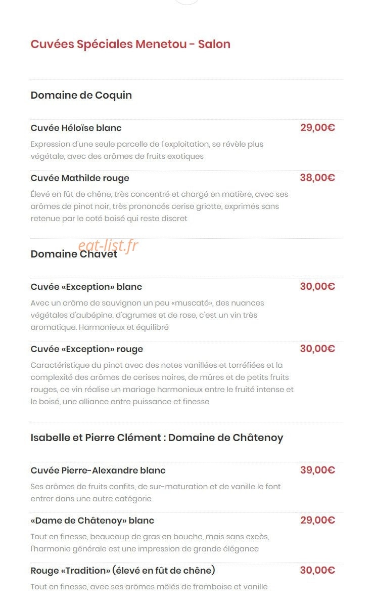 Restaurant C'Heu le Zib — carte page 5