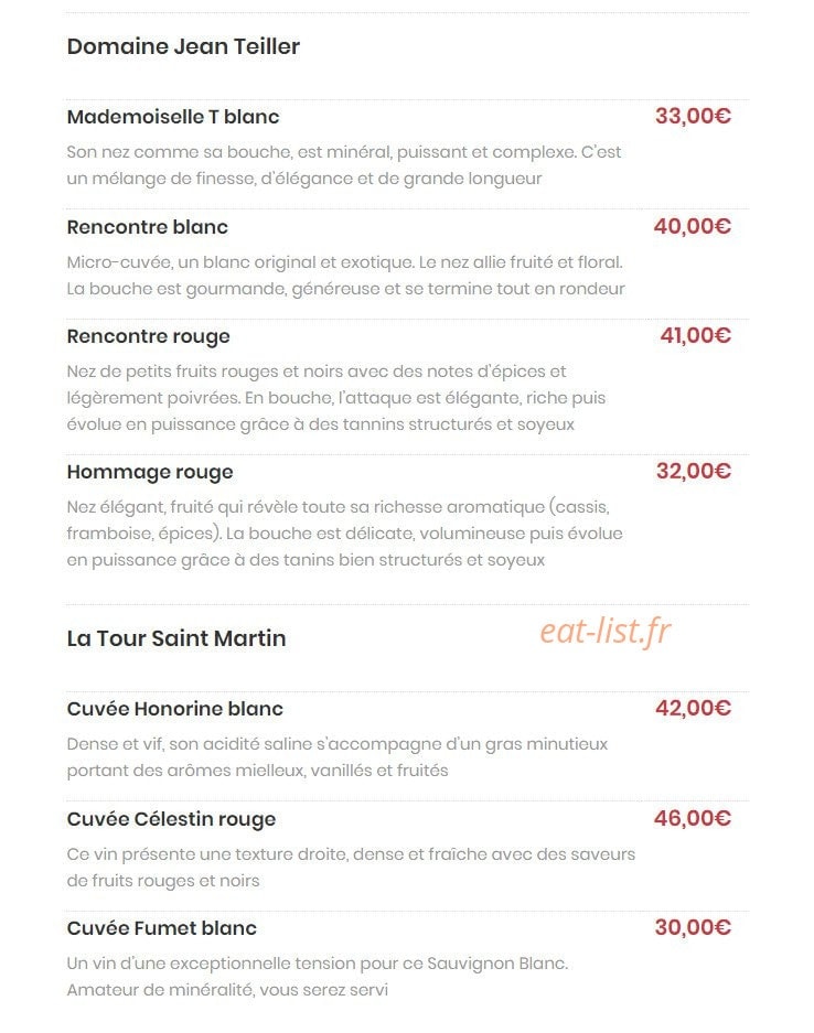 Restaurant C'Heu le Zib — carte page 7