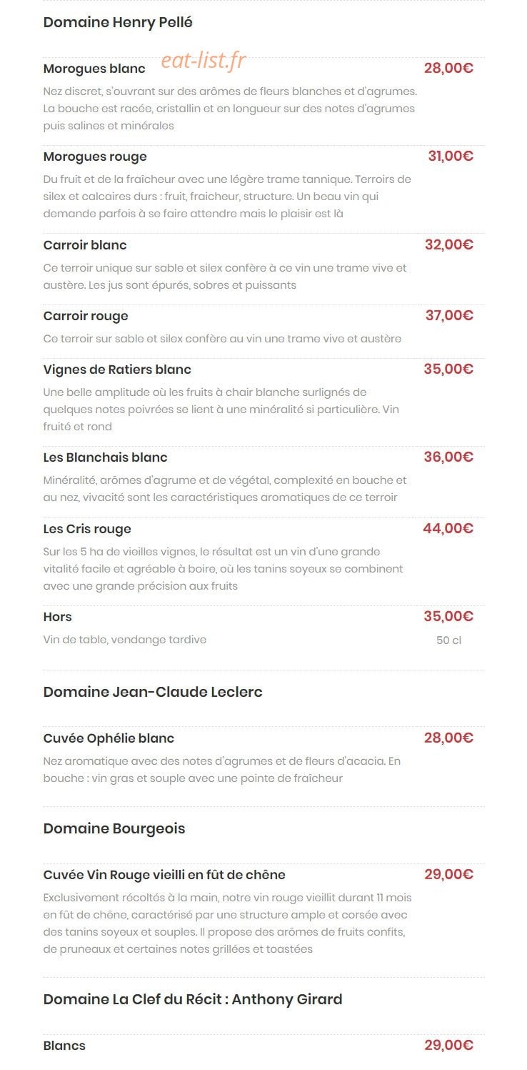 Restaurant C'Heu le Zib — carte page 8