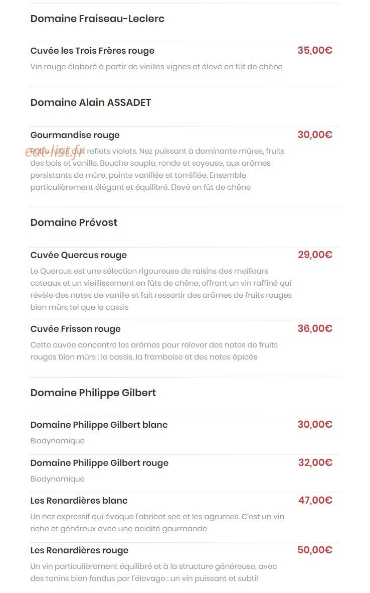 Restaurant C'Heu le Zib — carte page 6
