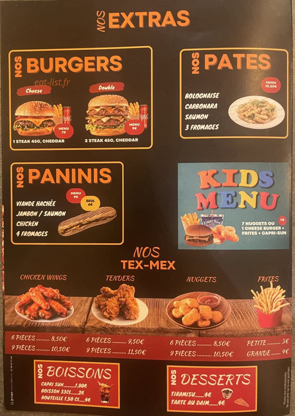 Pizza Avord — carte page 2