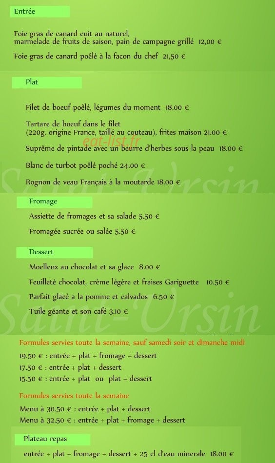 Le saint Ursin — carte page 1