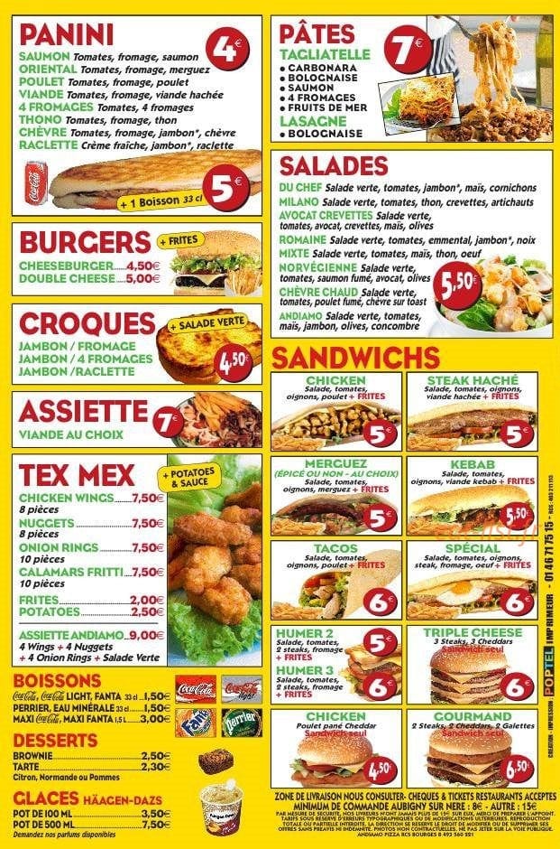 Allo Pizza Plus — carte page 2