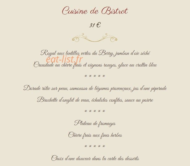 La chaumière — carte page 7
