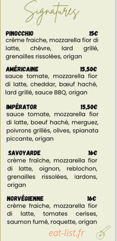 Pizzeria de la place — carte page 3
