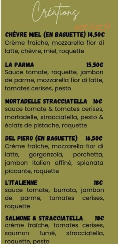 Pizzeria de la place — carte page 2