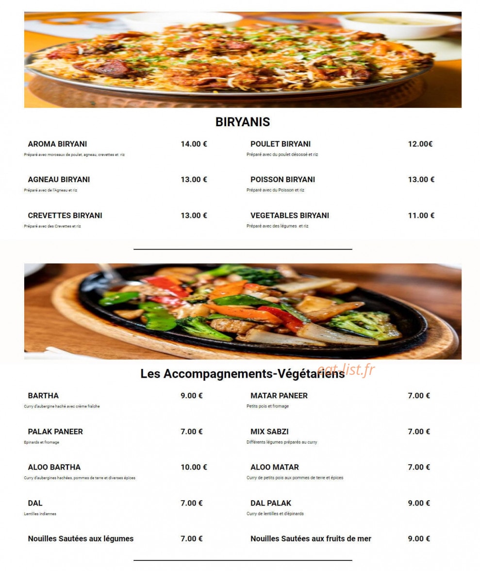 Aroma — carte page 3