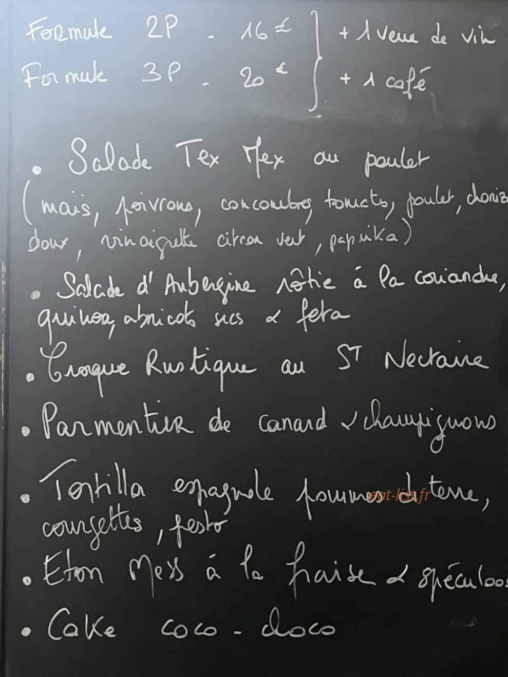 Chez Céline — carte page 1