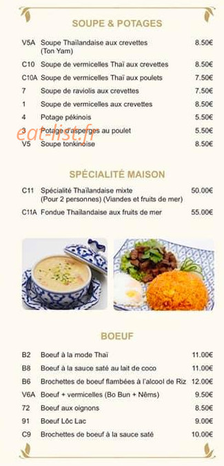 Impérial Thaï — carte page 3