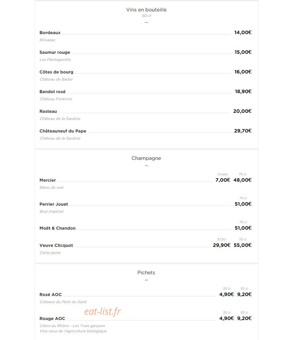 La Rôtisserie — carte page 13