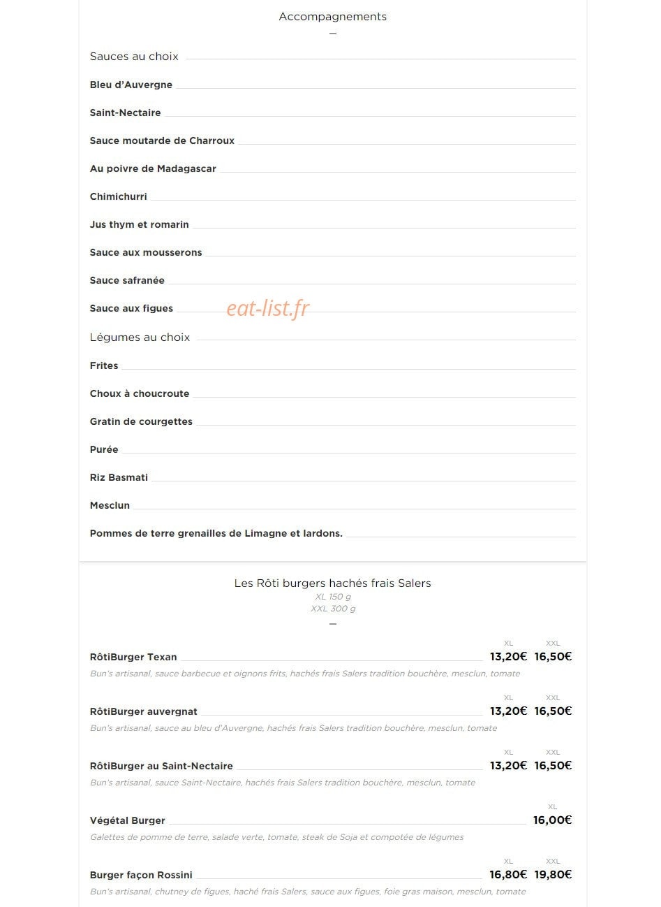 La Rôtisserie — carte page 3