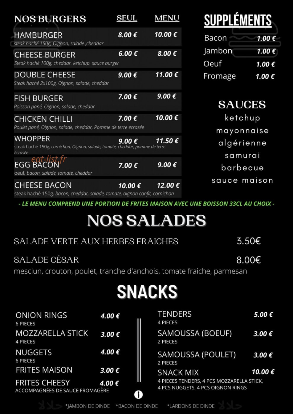 Mystery Pizza — carte page 2