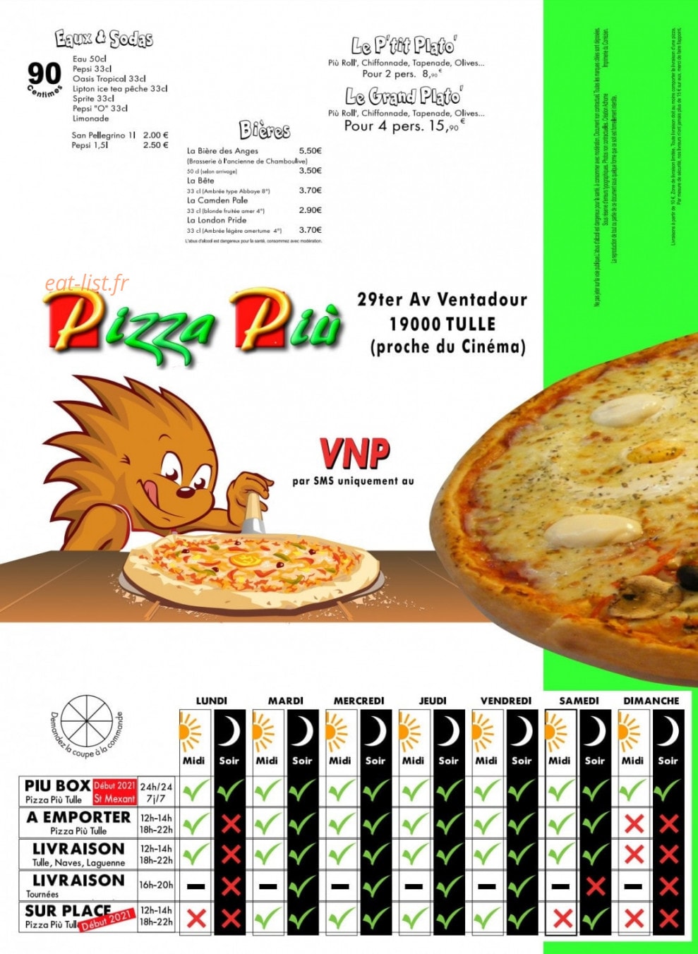 Pizza Più — carte page 3