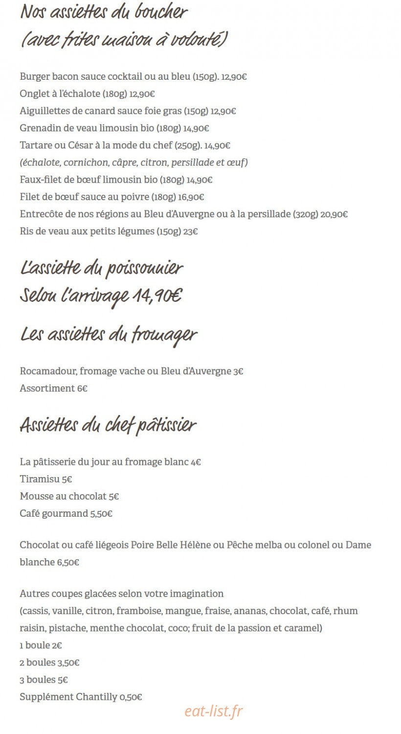 A l'assiette — carte page 2