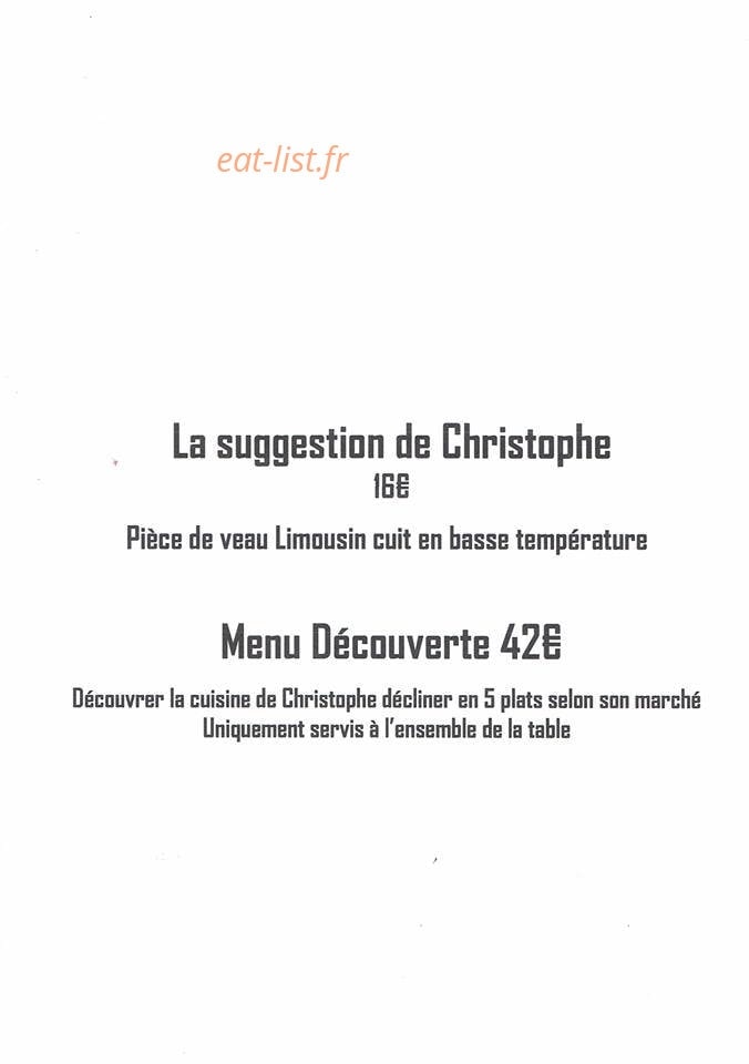 Bistrot C.Forget — carte page 1